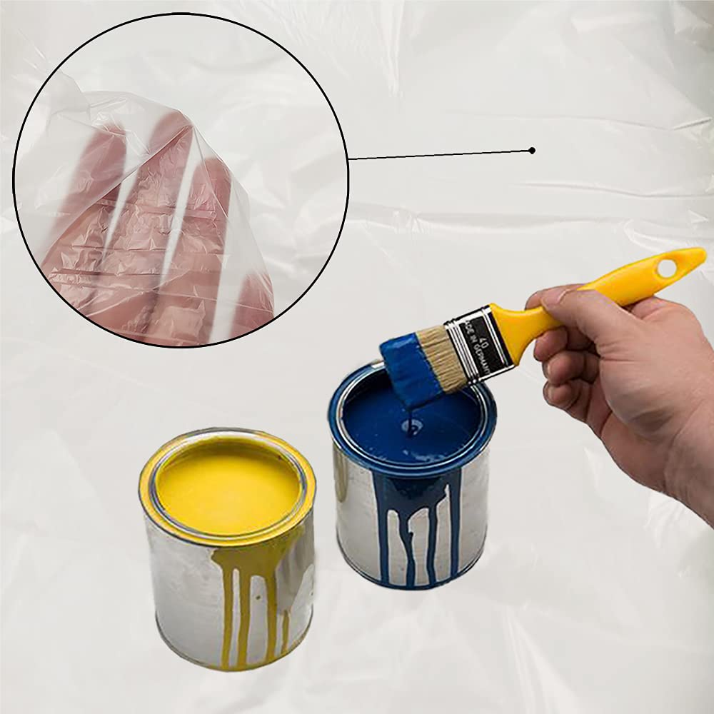 10-Pack Plastic Drop Sheets, 9x12 ft
