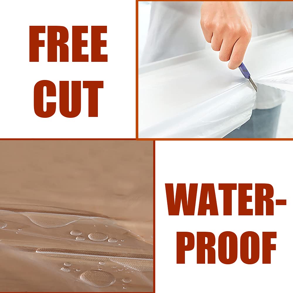 10-Pack Plastic Drop Sheets, 9x12 ft