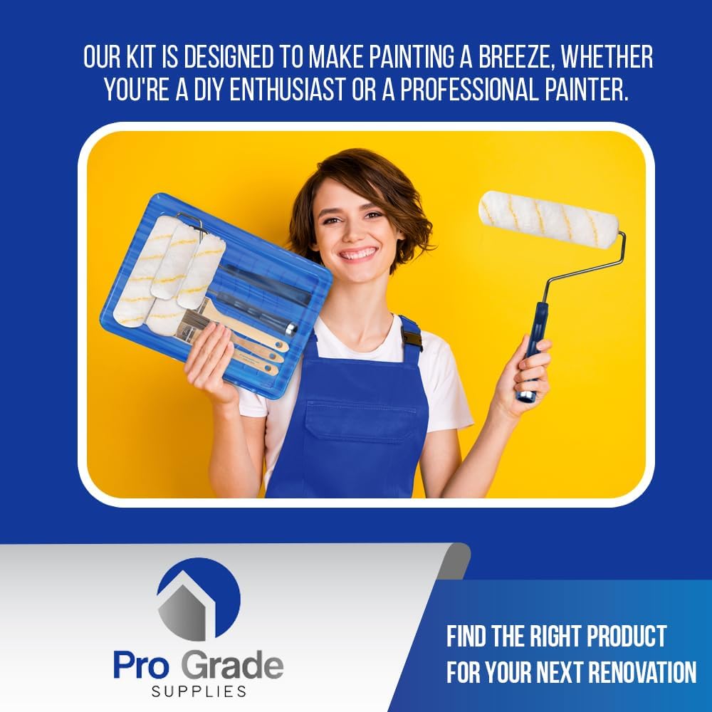 Pro Grade Paint Roller Kit – 10-Piece Set