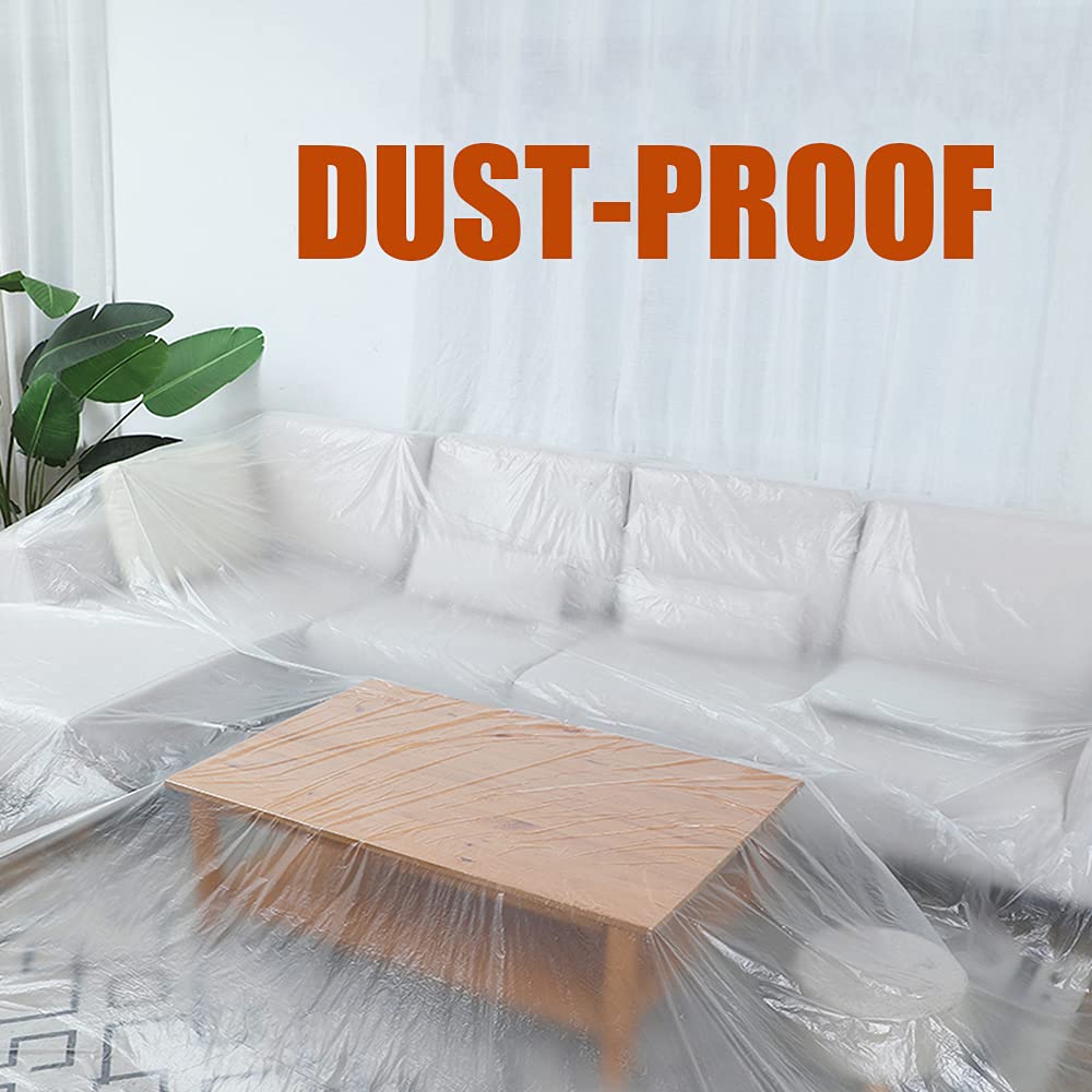 10-Pack Plastic Drop Sheets, 9x12 ft