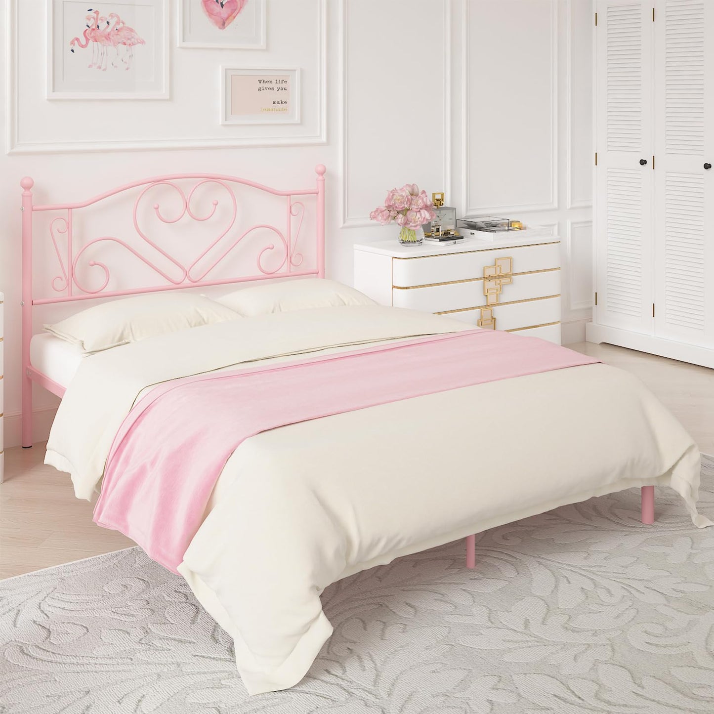 Weehom Twin Bed Frame – White
