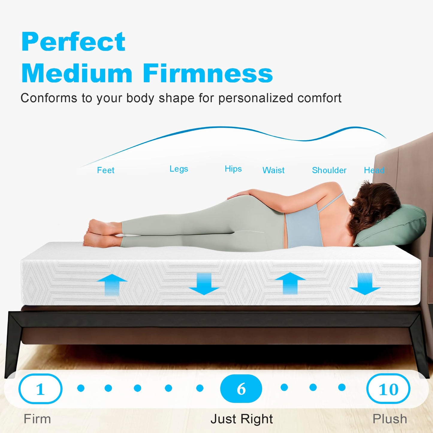 6" Memory Foam Mattress - Medium Firm