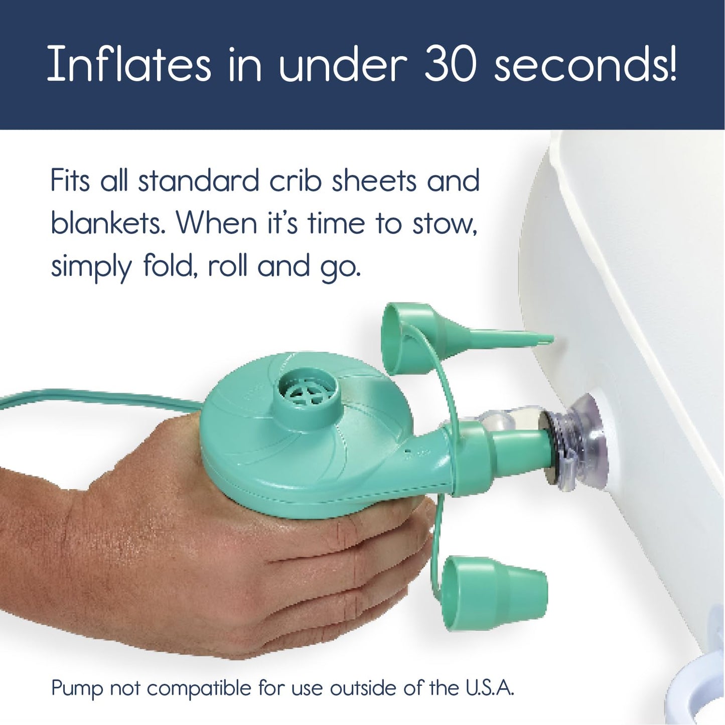 Hiccapop Toddler Travel Bed – Teal
