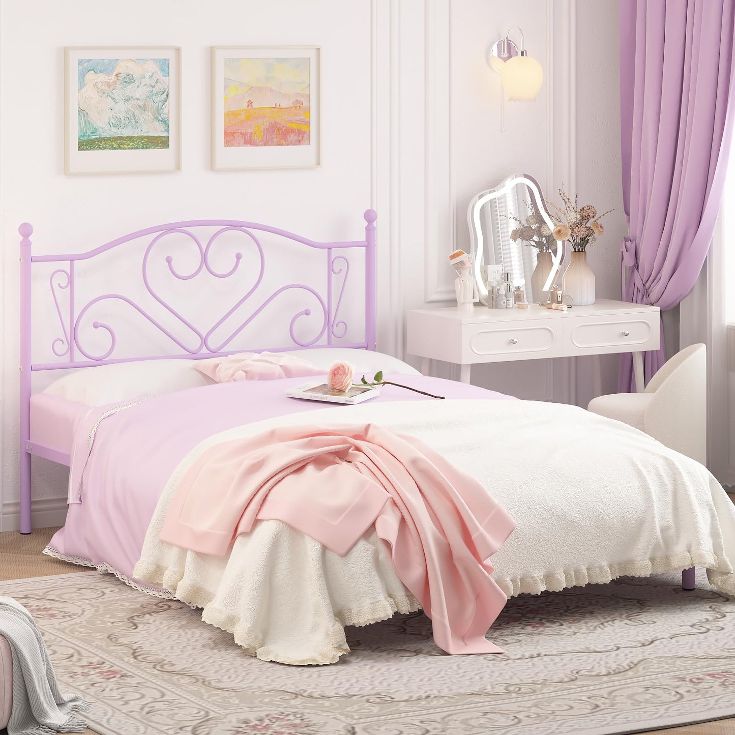 Weehom Twin Bed Frame – White