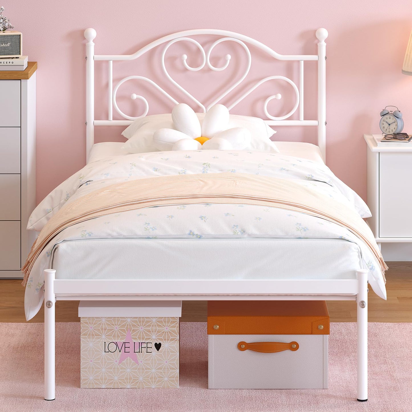 Weehom Twin Bed Frame – White
