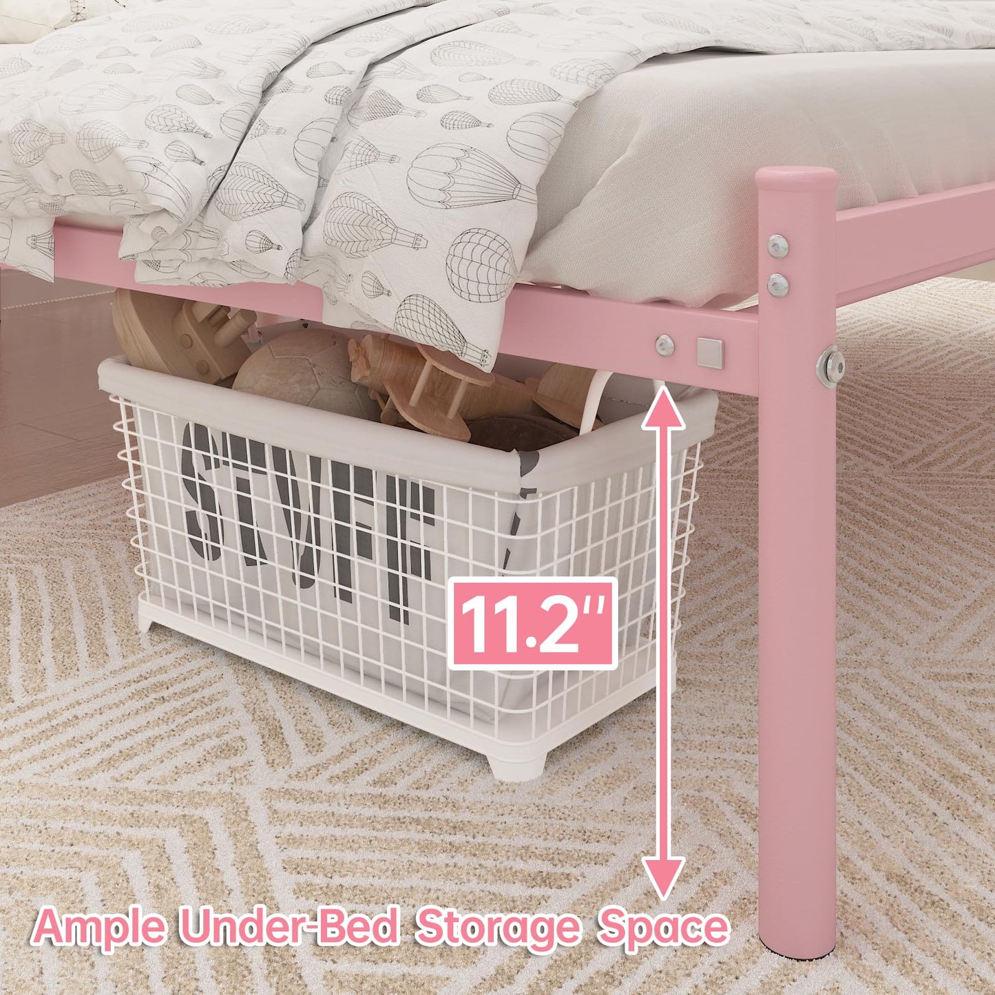 Weehom Twin Bed Frame – White