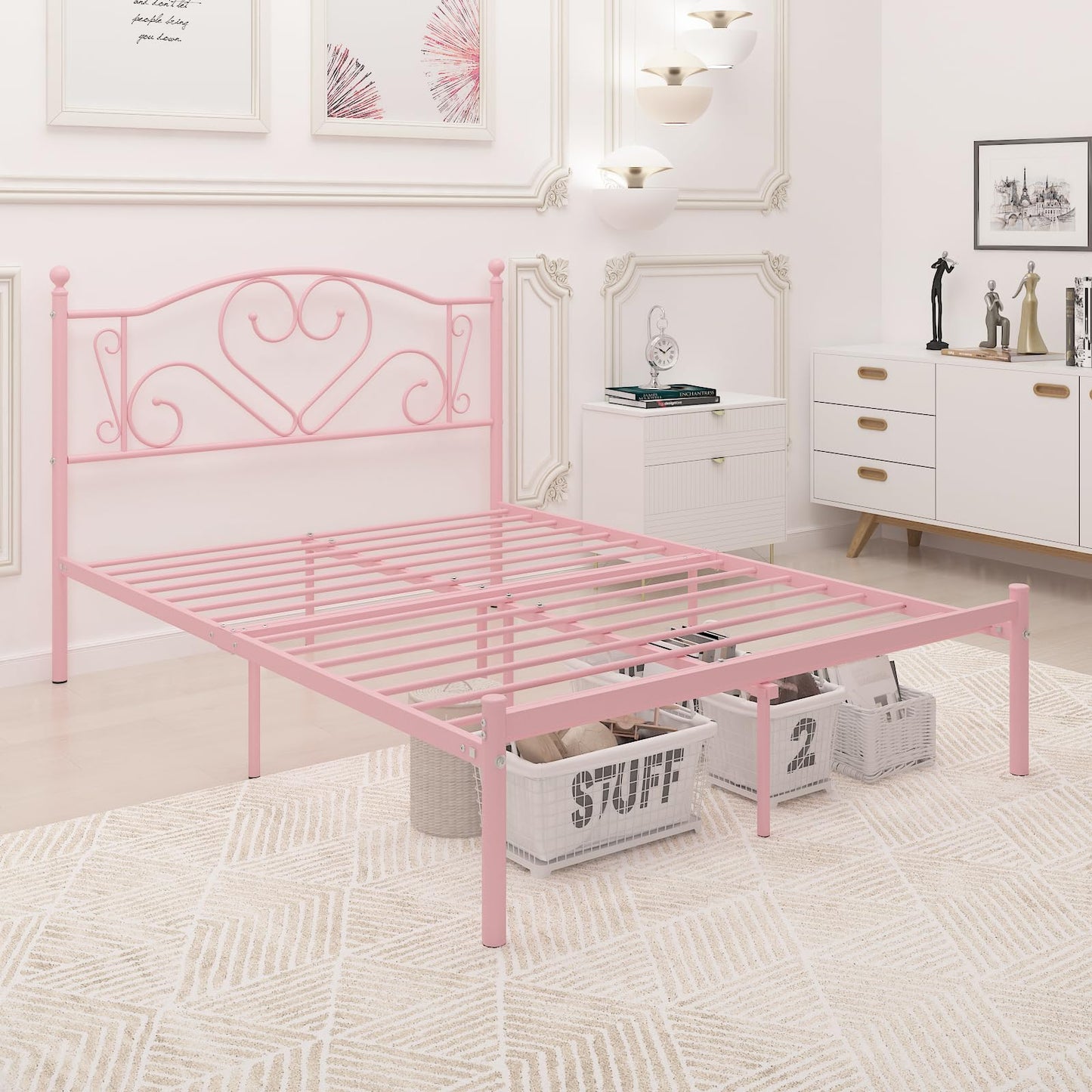 Weehom Twin Bed Frame – White