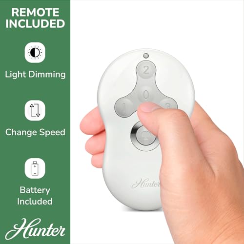 Hunter 59244 Dempsey Ceiling Fan 44 inches Fresh White