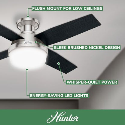 Hunter 59244 Dempsey Ceiling Fan 44 inches Fresh White