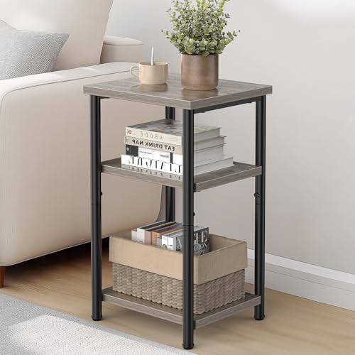 DUMOS Rustic 3-Tier End Table