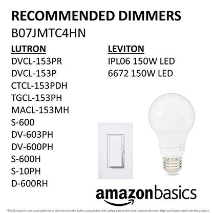 Amazon Basics 60W LED Bulbs, Soft White, 6-Pack