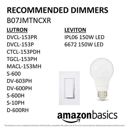 Amazon Basics 60W LED Bulbs, Soft White, 6-Pack