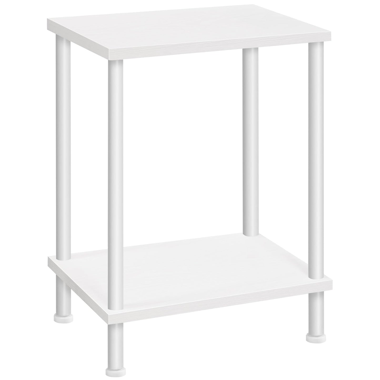 HOOBRO Small Side Table with Shelves