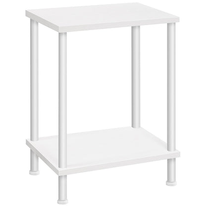 HOOBRO Small Side Table with Shelves