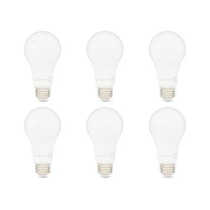 Amazon Basics 60W LED Bulbs, Soft White, 6-Pack