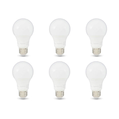 Amazon Basics 60W LED Bulbs, Soft White, 6-Pack