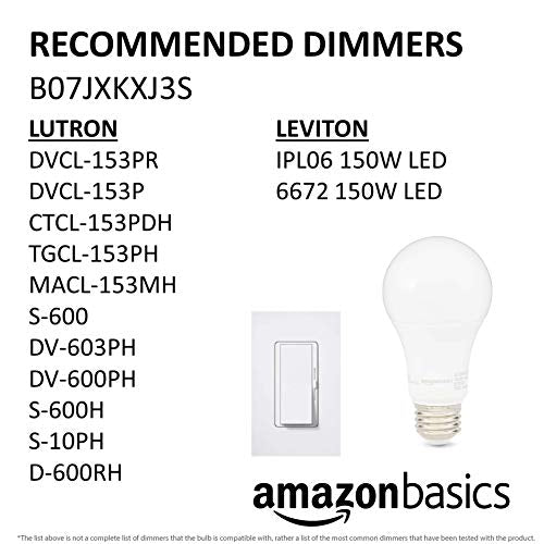 Amazon Basics 60W LED Bulbs, Soft White, 6-Pack