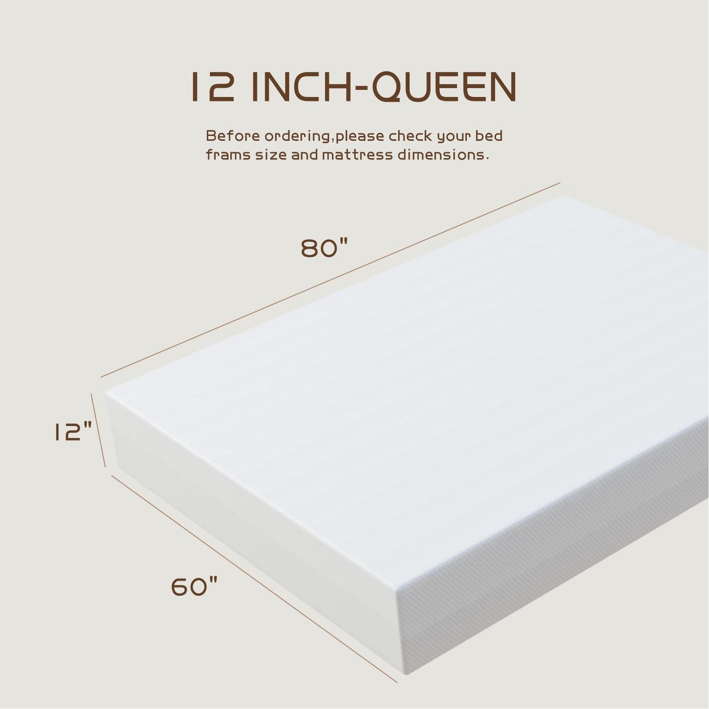 14" Queen Gel Foam Mattress – Medium Firm