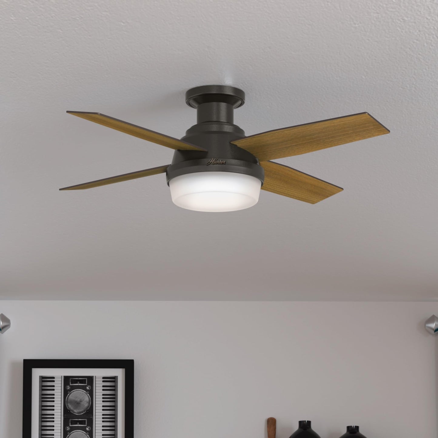 Hunter 59244 Dempsey Ceiling Fan 44 inches Fresh White