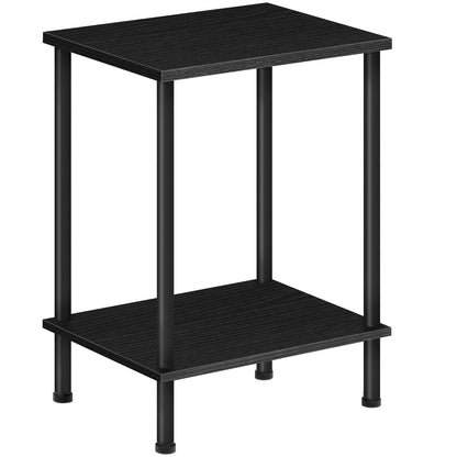 HOOBRO Small Side Table with Shelves