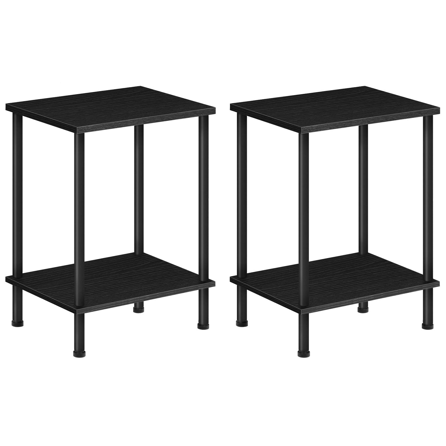 HOOBRO Small Side Table with Shelves