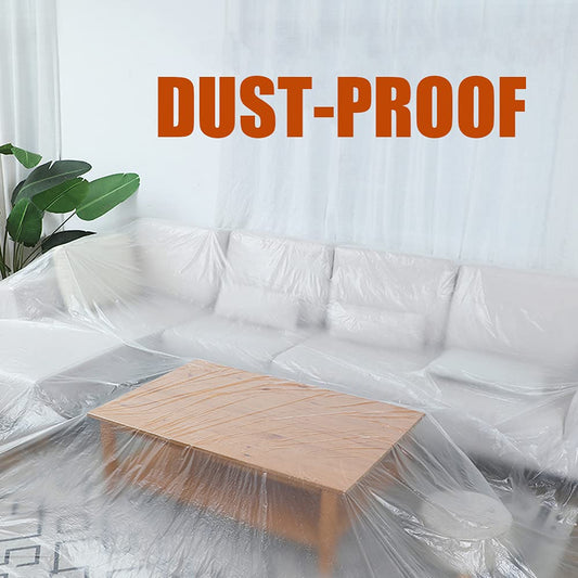 10-Pack Plastic Drop Sheets, 9x12 ft