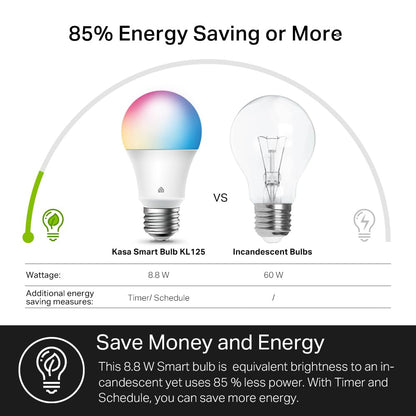 Kasa Smart Bulbs, Multicolor, 2-Pack