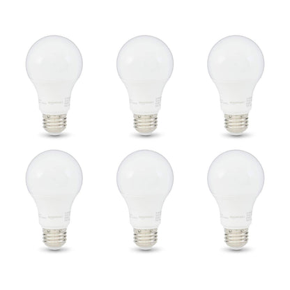Amazon Basics 60W LED Bulbs, Soft White, 6-Pack