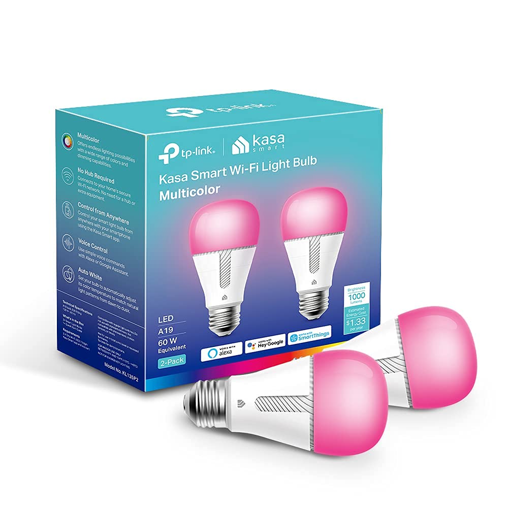 Kasa Smart Bulbs, Multicolor, 2-Pack