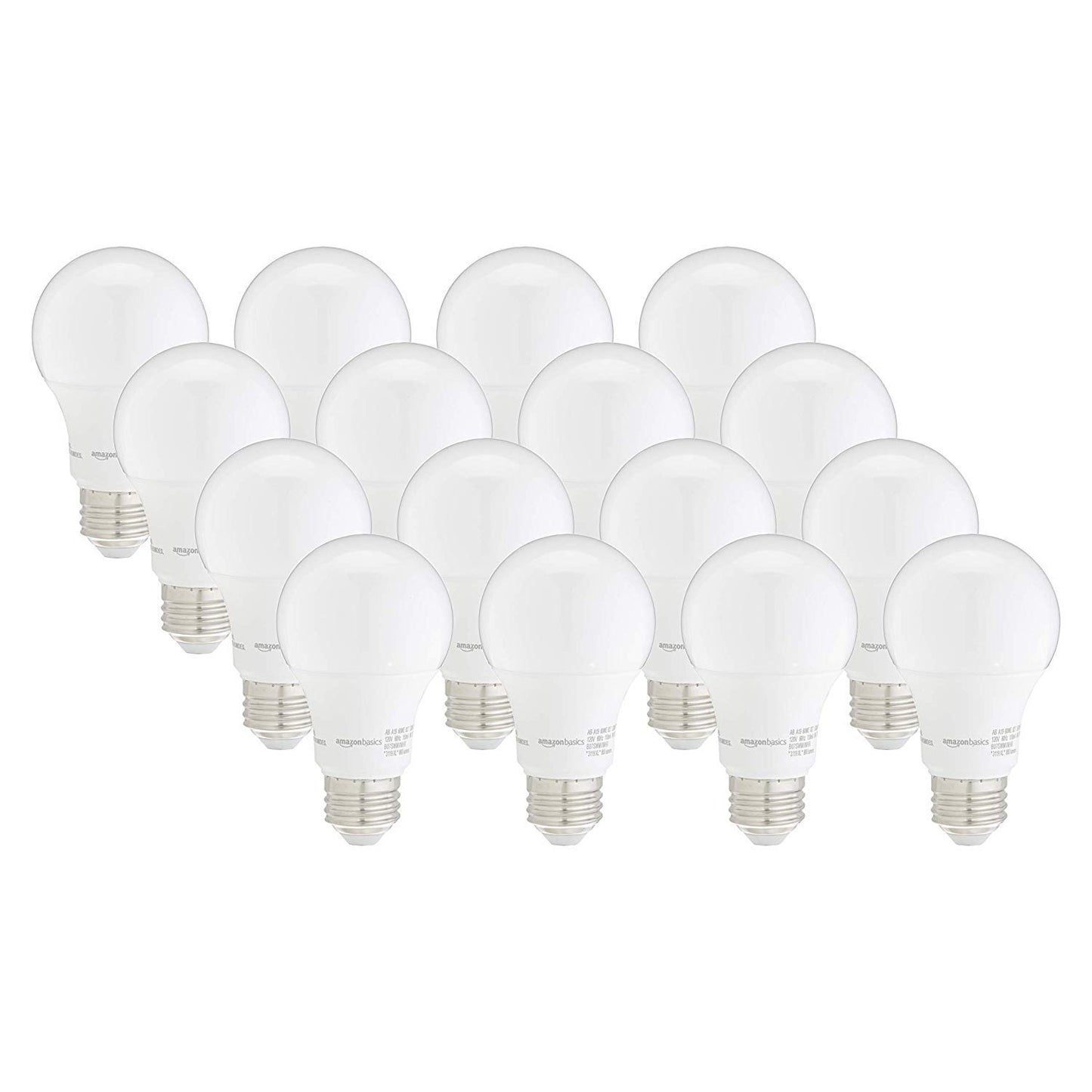 Amazon Basics 60W LED Bulbs, Soft White, 6-Pack