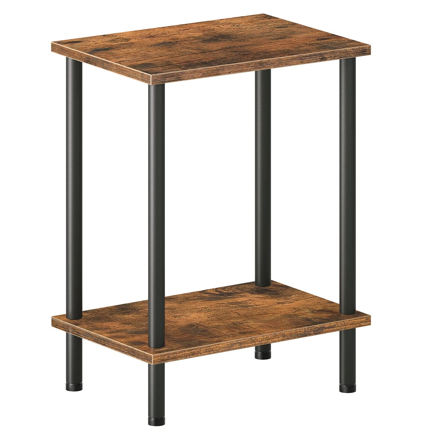 HOOBRO Small Side Table with Shelves