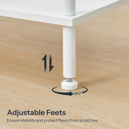 HOOBRO Small Side Table with Shelves