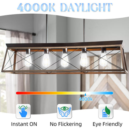 Edison LED Bulbs 60W, 4000K, 12-Pack