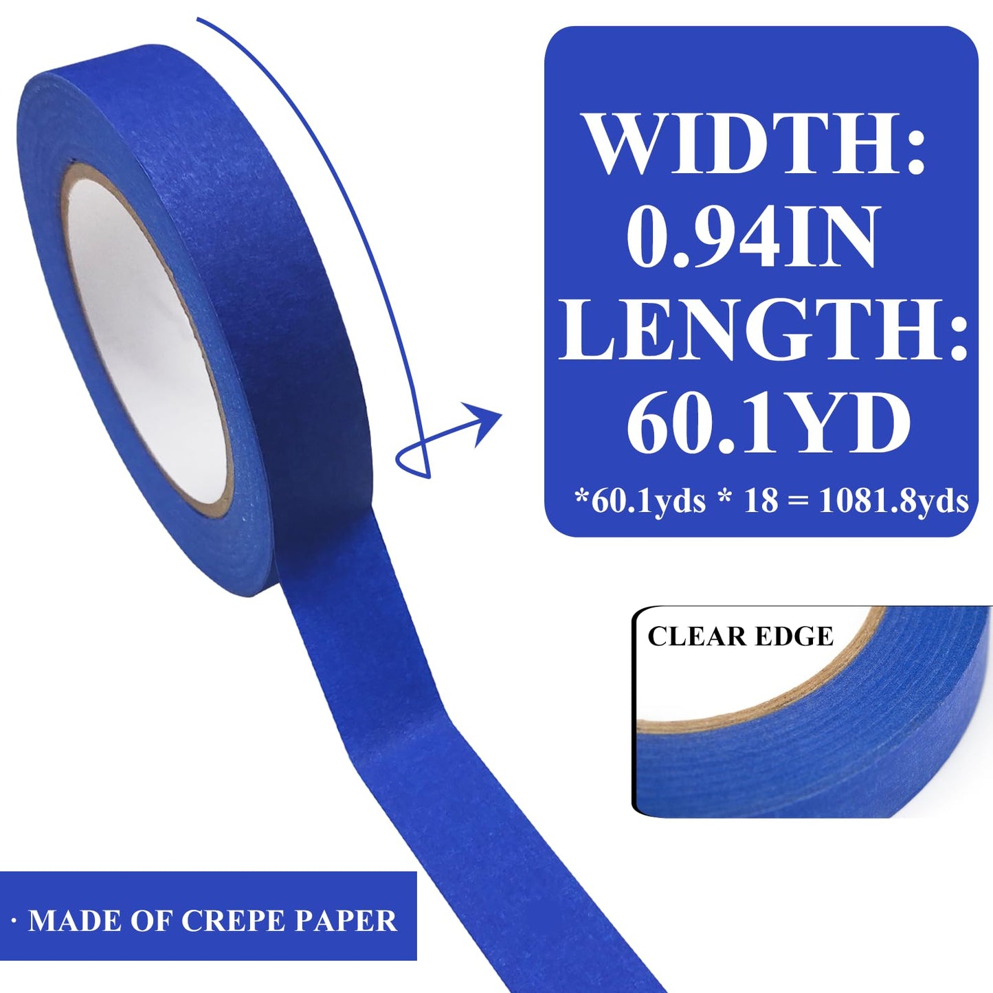 Blue Painter's Tape 4 Rolls – 88yd