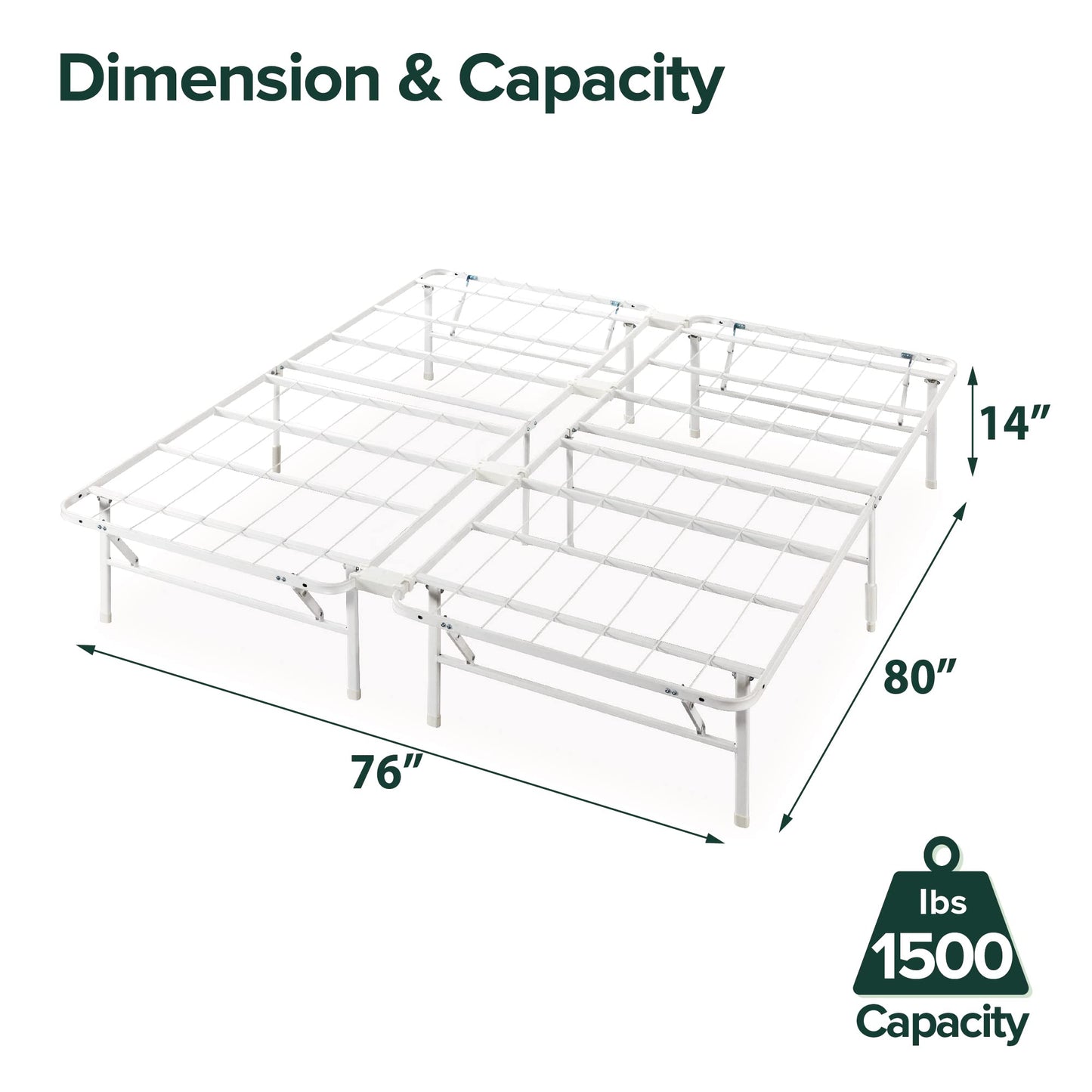 ZINUS Rumi Full Metal Bed Frame