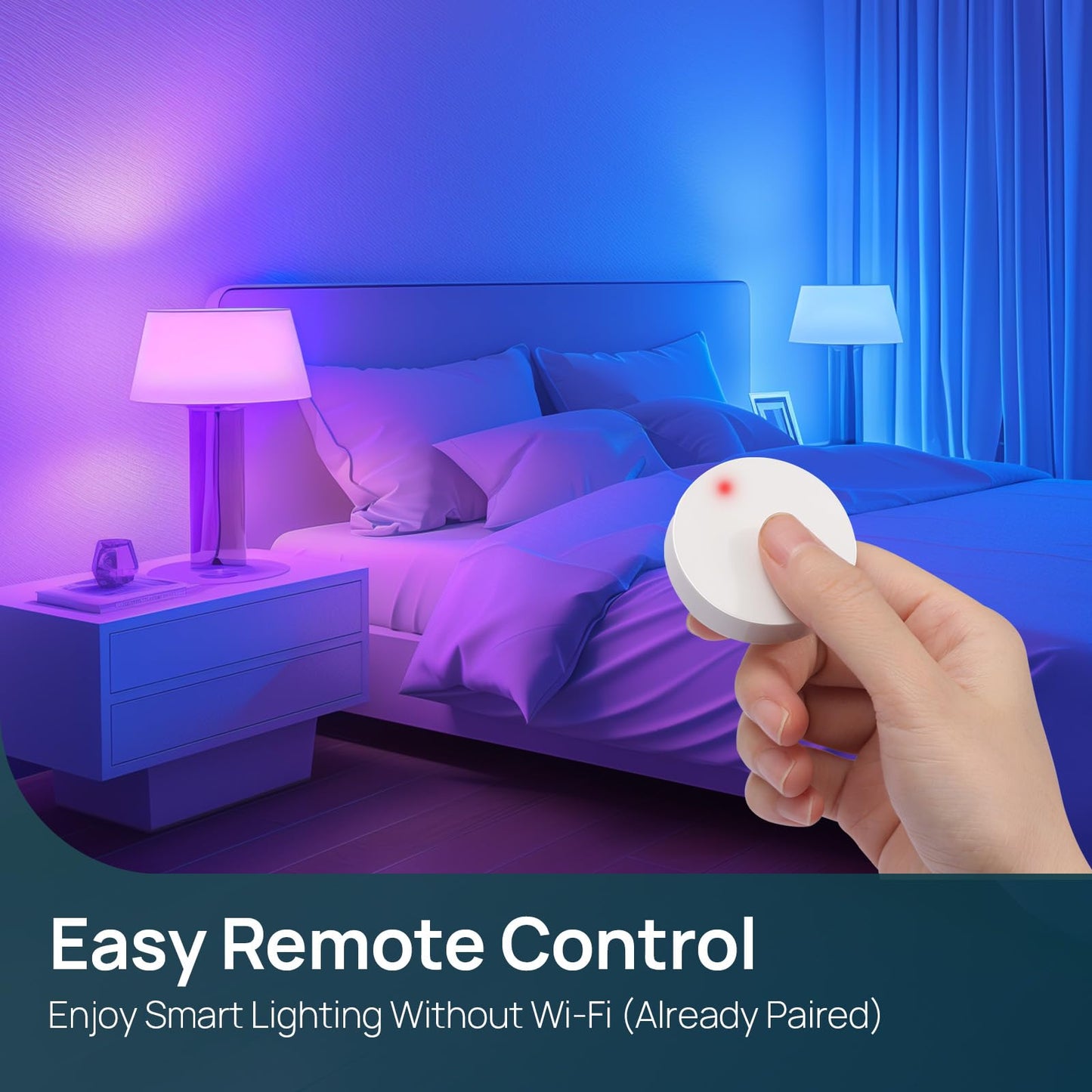 Linkind Smart Bulbs 4-Pack, RGB WiFi LED