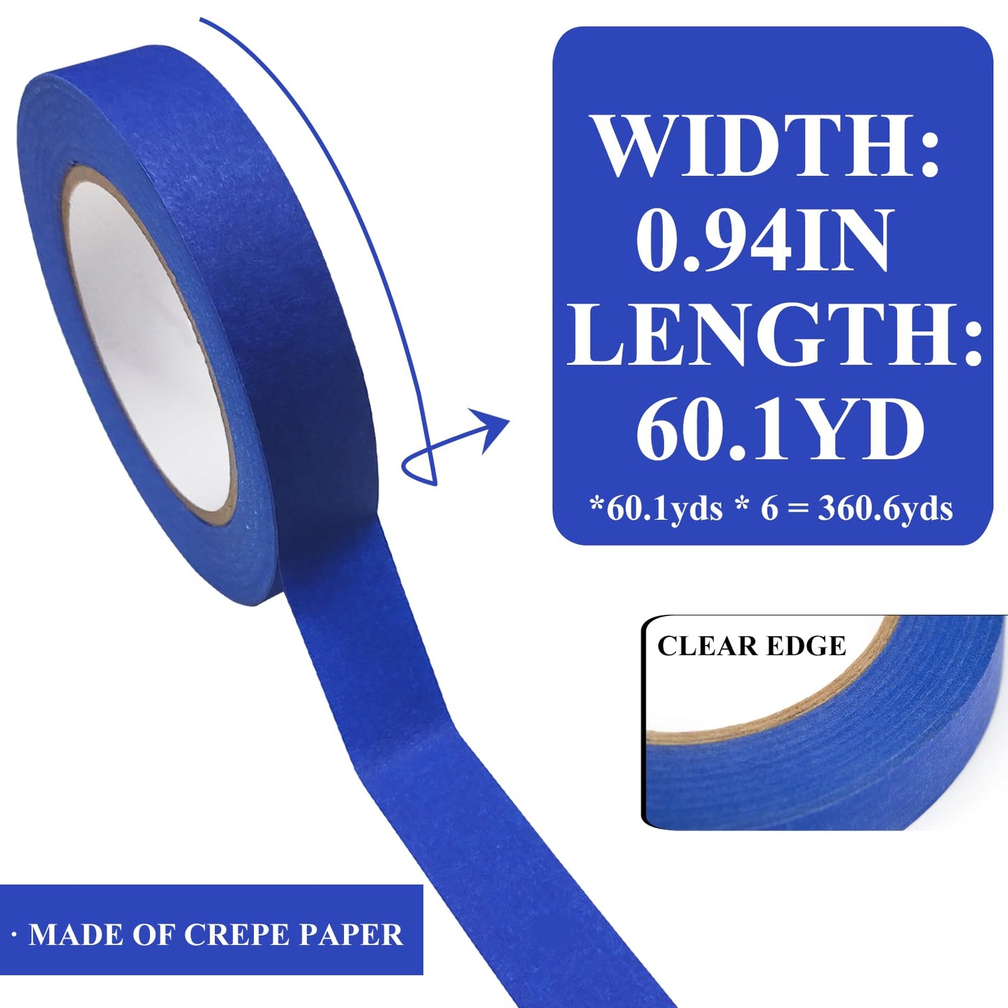 Blue Painter's Tape 4 Rolls – 88yd