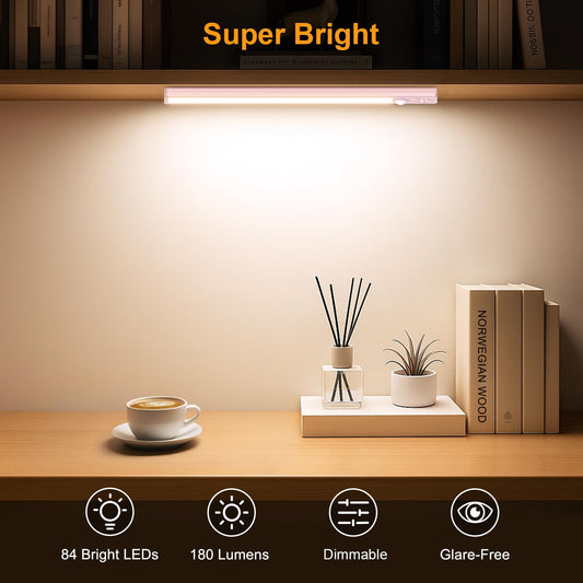 Gritin 10.2" LED Under Cabinet Lights, Rechargeable, 2 Pack