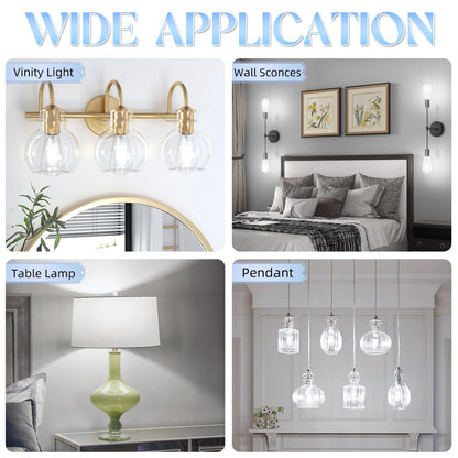 Edison LED Bulbs 60W, 4000K, 12-Pack