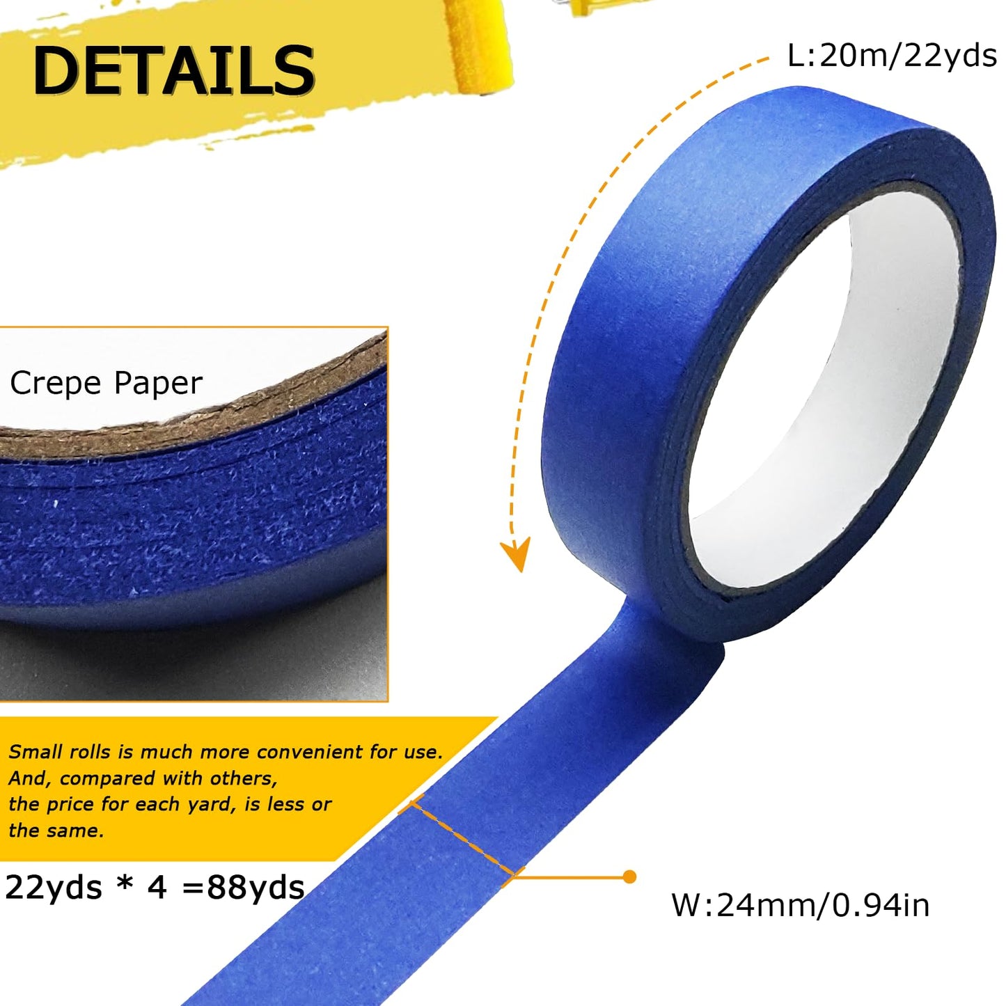 Blue Painter's Tape 4 Rolls – 88yd