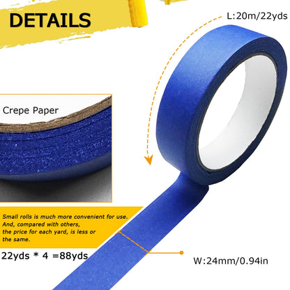 Blue Painter's Tape 4 Rolls – 88yd