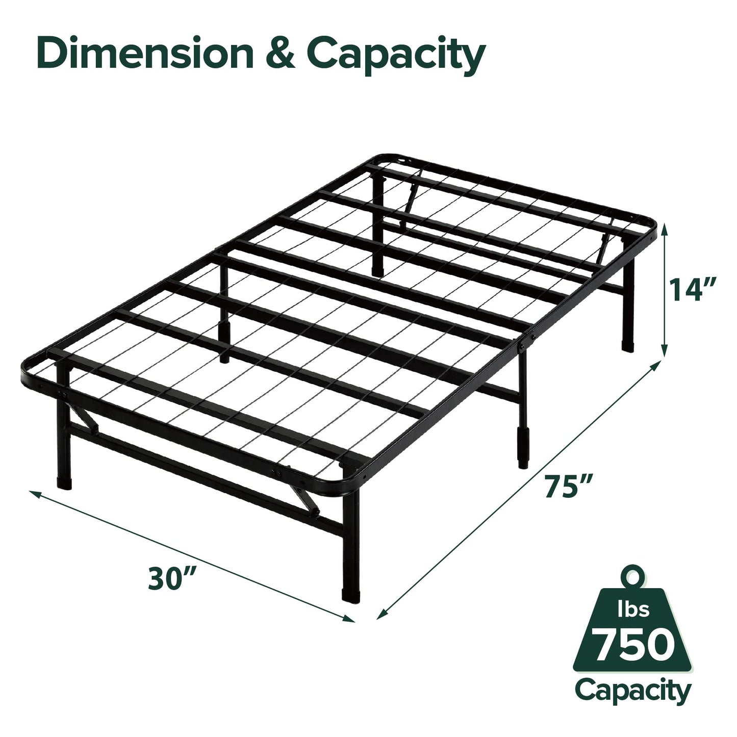 ZINUS Rumi Full Metal Bed Frame
