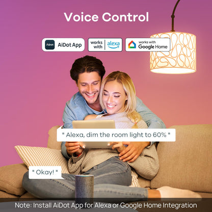 Linkind Smart Bulbs 4-Pack, RGB WiFi LED