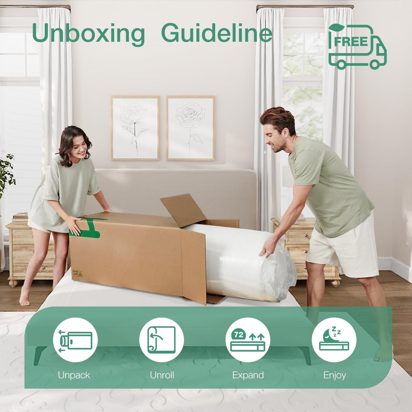 Novilla 12" Queen Gel Memory Foam Mattress