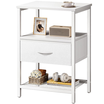 Huuger Fabric Nightstand, Rustic Brown