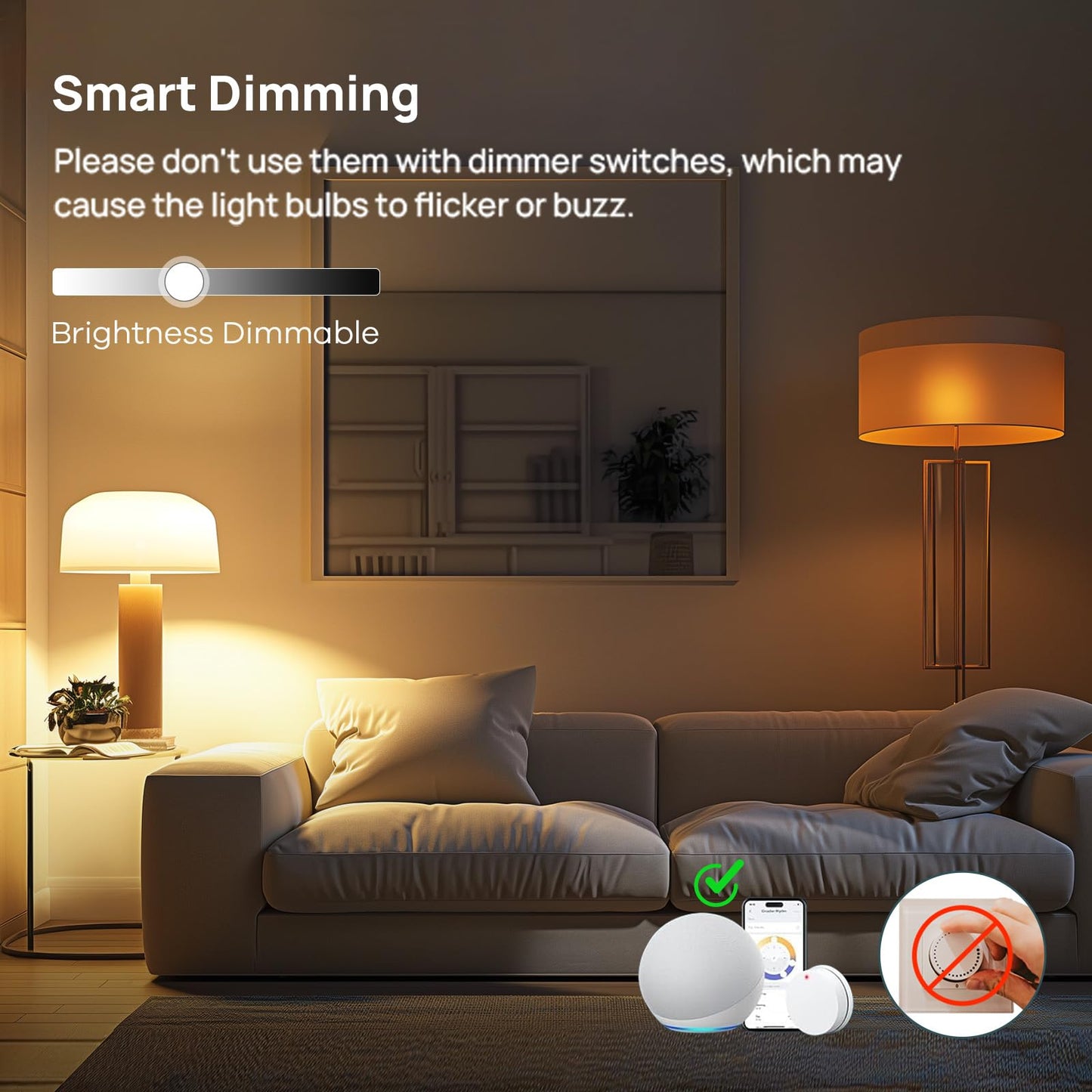 Linkind Smart Bulbs 4-Pack, RGB WiFi LED