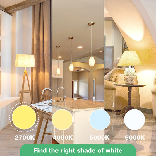 A19 LED Light Bulbs 60W Equivalent, Soft White 3-Pack