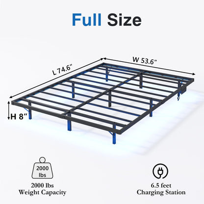 Floating Twin Bed Frame with LED & Charger