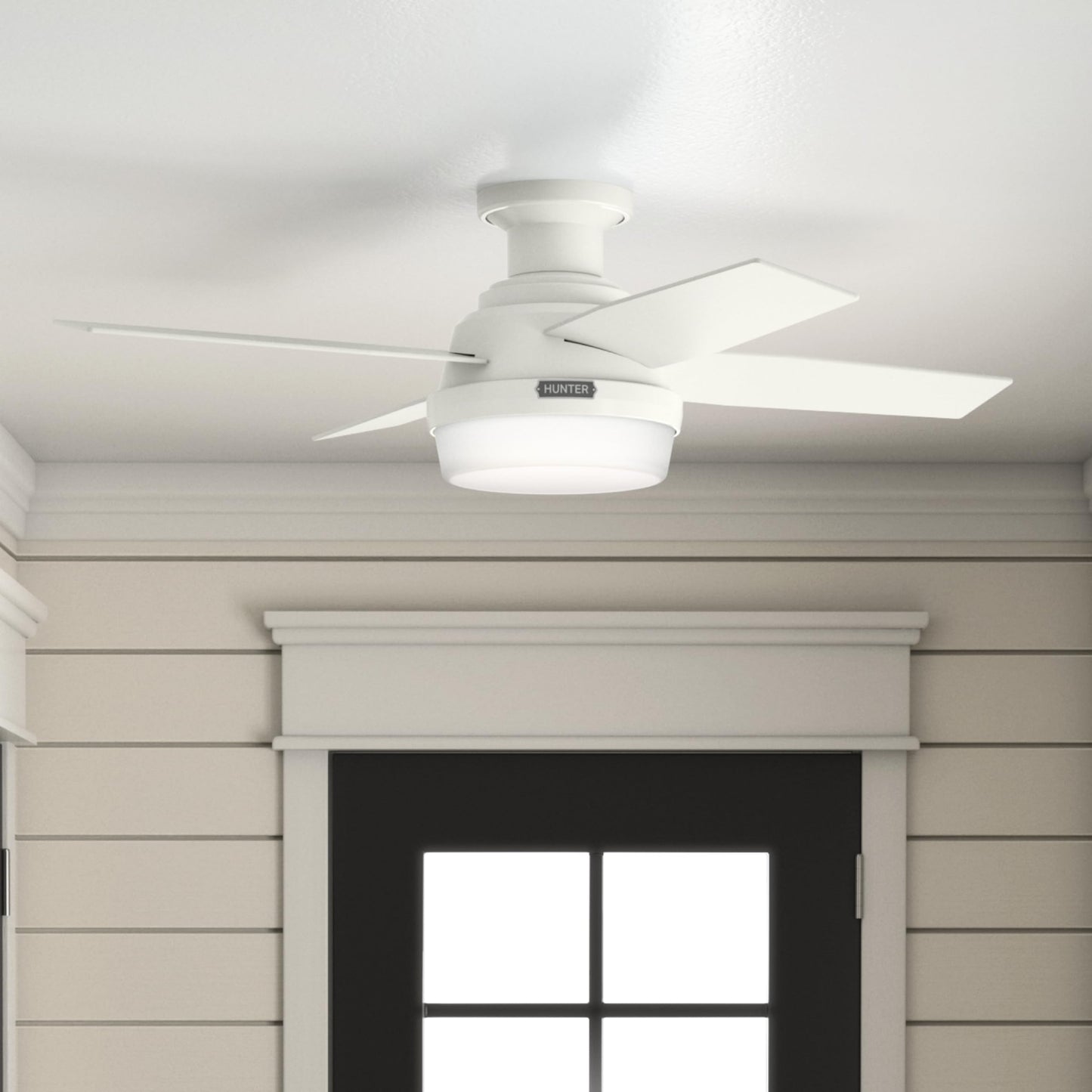 Hunter 59244 Dempsey Ceiling Fan 44 inches Fresh White