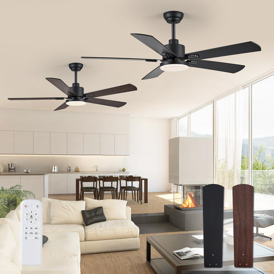 ZMISHIBO 52" Ceiling Fans with Lights, 2-Pack